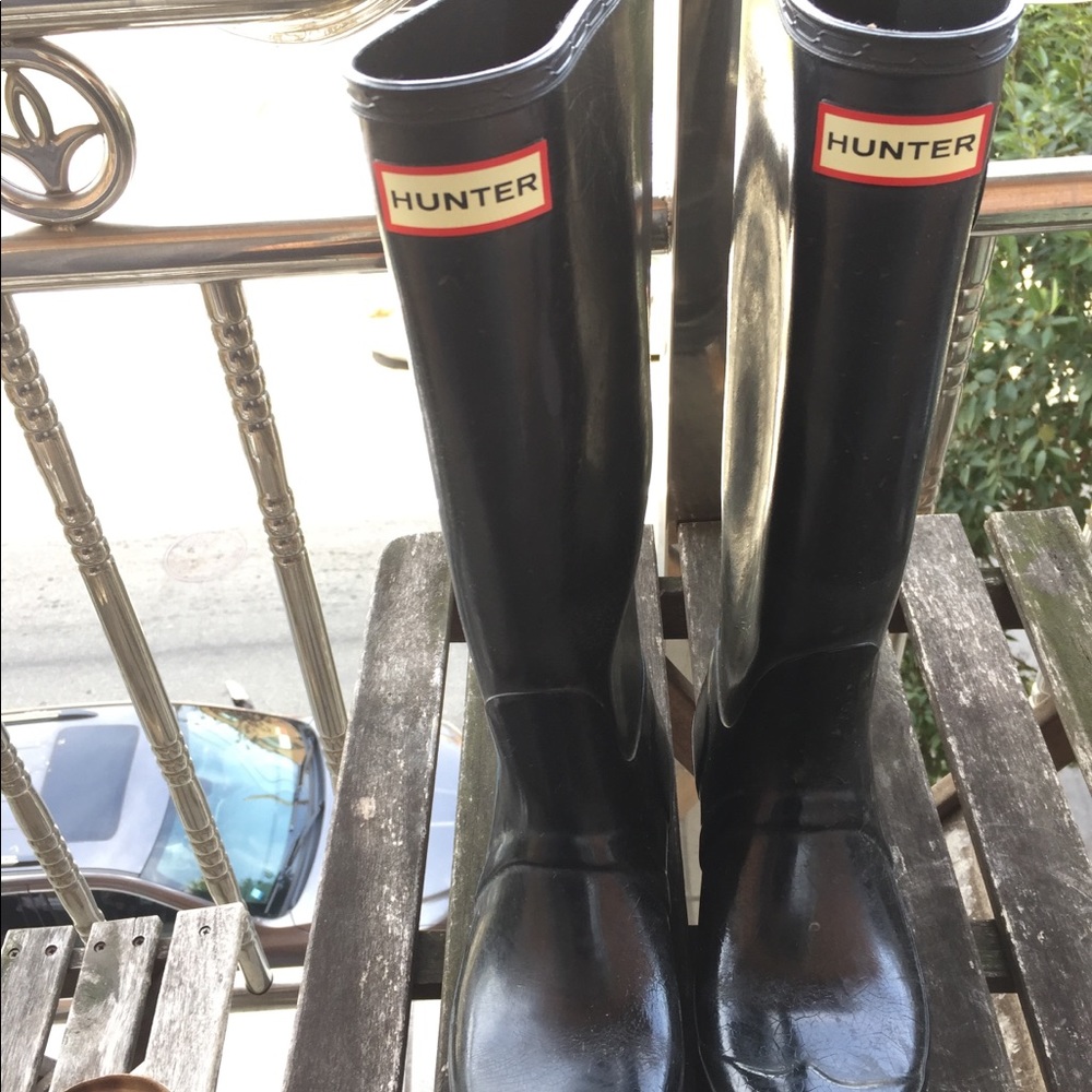 Black Hunter Rain Boots Wellingtons sz 7